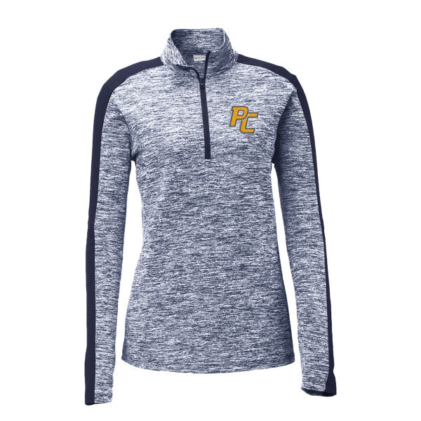 Women's PosiCharge® Electric Heather Colorblock 1/4 Zip Pullover Thumbnail